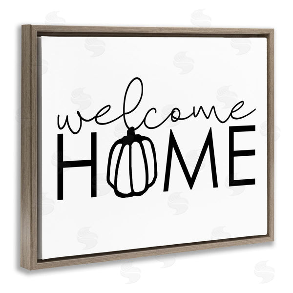 Stupell Industries Dogwood Portfolio | Welcome Home Autumn Typography Phrase Pumpkin Motif Wall Art