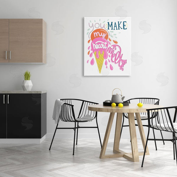 Stupell Industries Dominika Godette | Make My Heart Melt Summer Ice Cream Treat Wall Art