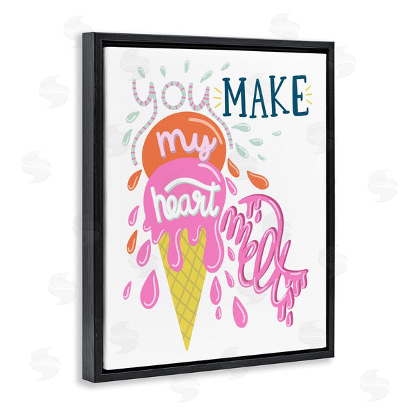 Stupell Industries Dominika Godette | Make My Heart Melt Summer Ice Cream Treat Wall Art