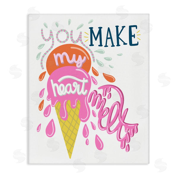 stupell industries Dominika Godette | Make My Heart Melt Summer Ice Cream Treat Wall Art
