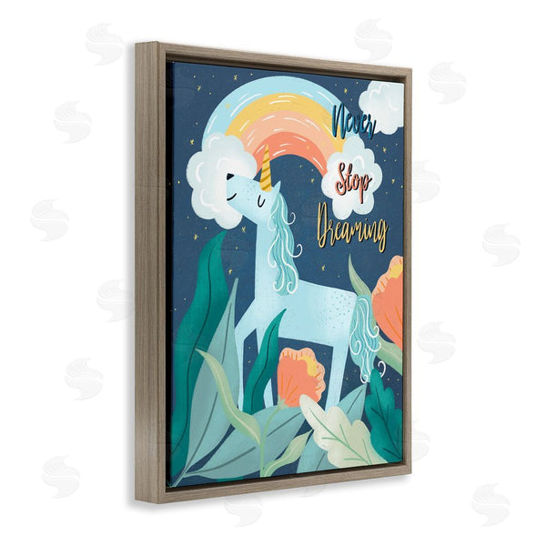 Stupell Industries Dominika Godette | Never Stop Dreaming Unicorn Wall Art