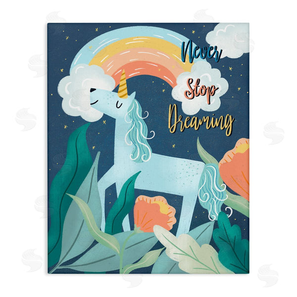 stupell industries Dominika Godette | Never Stop Dreaming Unicorn Wall Art