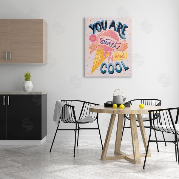 Stupell Industries Dominika Godette | Sweet & Cool Retro Patterned Polka Dot Ice Cream Wall Art