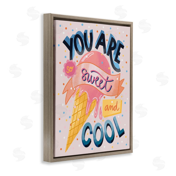 Stupell Industries Dominika Godette | Sweet & Cool Retro Patterned Polka Dot Ice Cream Wall Art