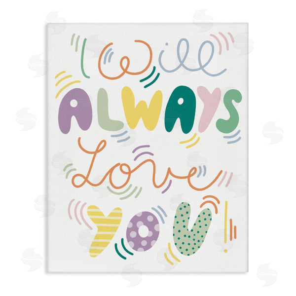 stupell industries Dominika Godette | Will Always Love You Eccentric Patterned Typography Wall Art