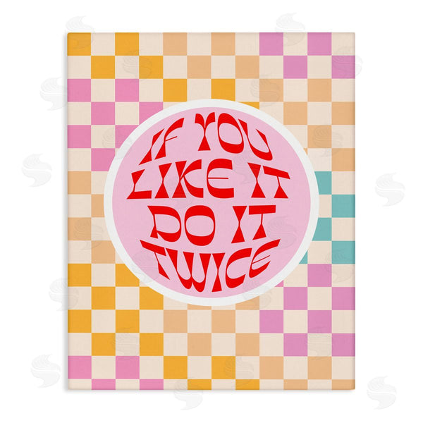stupell industries Dominique Vari | Groovy Pattern Do It Twice Wall Art