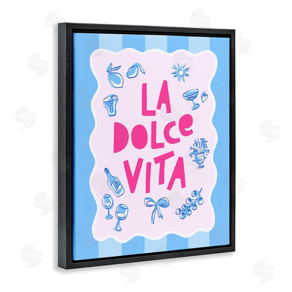 Stupell Industries Dominique Vari | La Dolce Vita Blue Pink