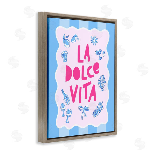 Stupell Industries Dominique Vari | La Dolce Vita Blue Pink