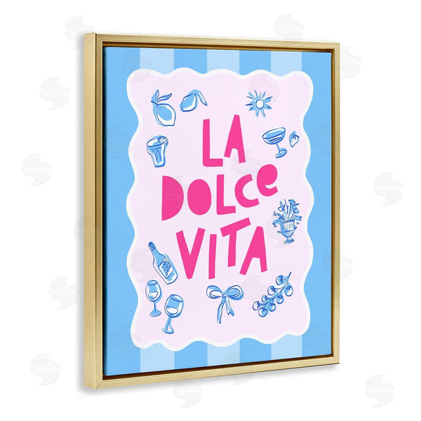 Stupell Industries Dominique Vari | La Dolce Vita Blue Pink