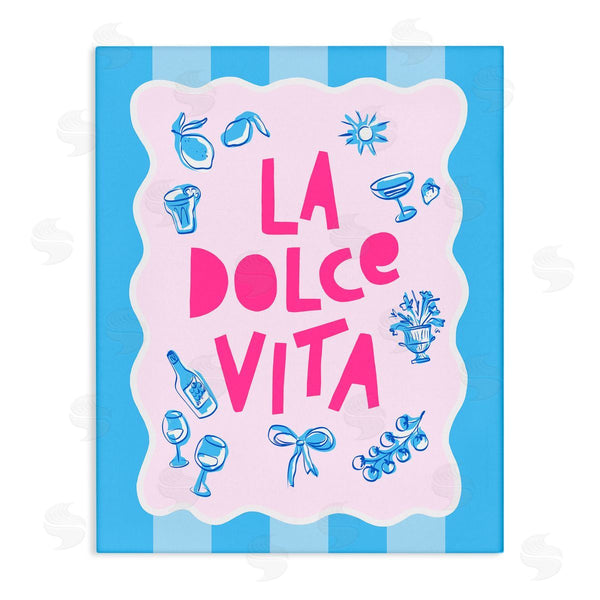 stupell industries Dominique Vari | La Dolce Vita Blue Pink