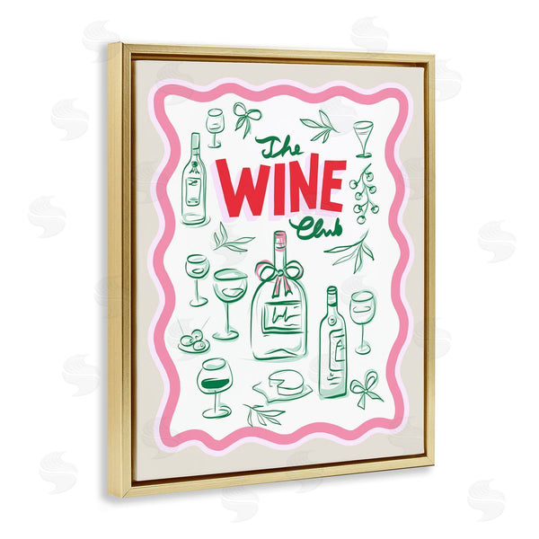 Stupell Industries Dominique Vari | Wine Club Minimal Glam