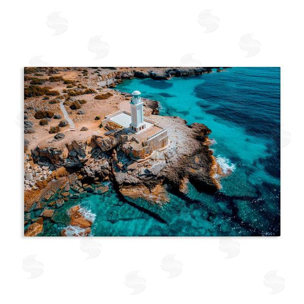 stupell industries Don Schwartz | Mediterranean Lighthouse Overlook