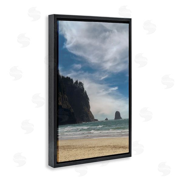 Stupell Industries Don Schwartz | Ocean Shore With Distant Cliff