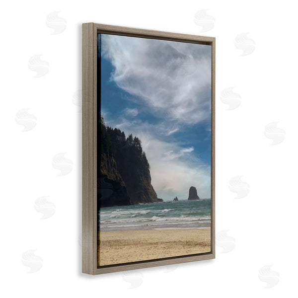 Stupell Industries Don Schwartz | Ocean Shore With Distant Cliff