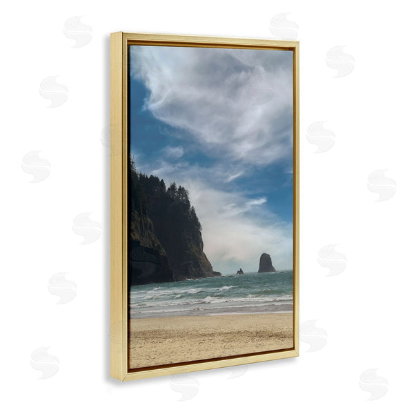 Stupell Industries Don Schwartz | Ocean Shore With Distant Cliff