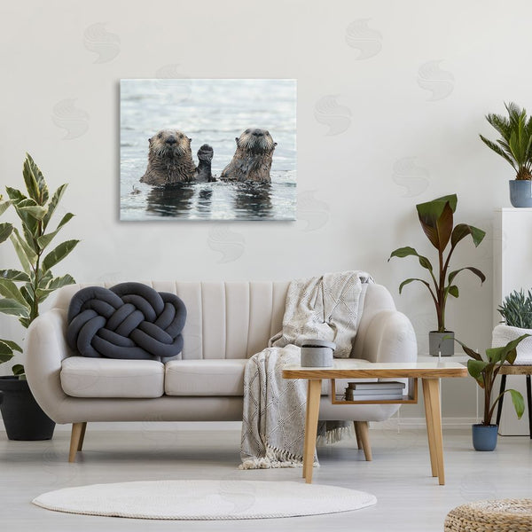 Stupell Industries Donna Bourdon | Peeking Otters In Water Wall Art