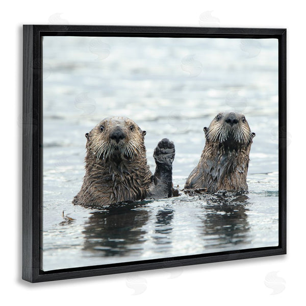 Stupell Industries Donna Bourdon | Peeking Otters In Water Wall Art