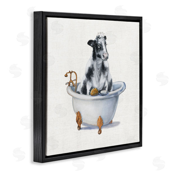 Stupell Industries Donna Brooks | Dairy Cow In Bathtub