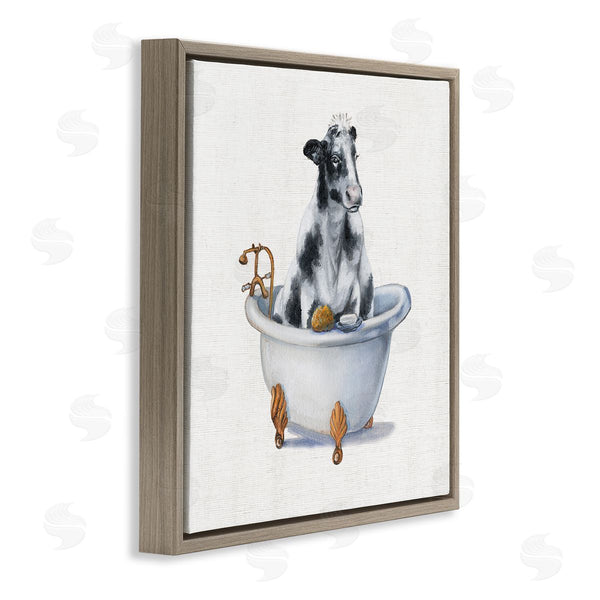 Stupell Industries Donna Brooks | Dairy Cow In Bathtub