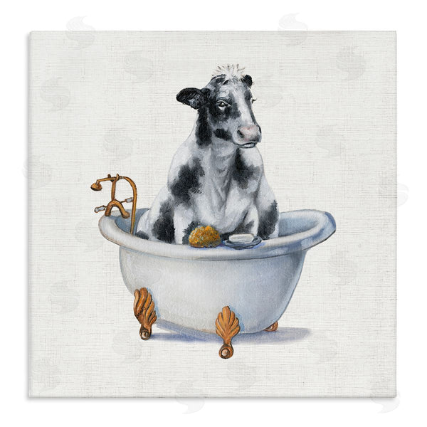 stupell industries Donna Brooks | Dairy Cow in Bathtub