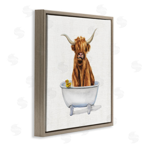 Stupell Industries Donna Brooks | Shaggy Country Cattle In Tub