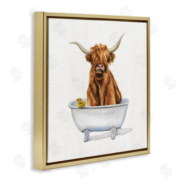Stupell Industries Donna Brooks | Shaggy Country Cattle In Tub