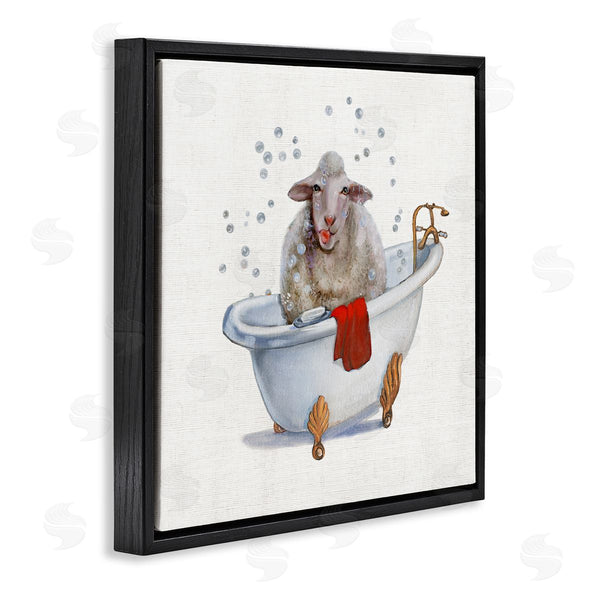 Stupell Industries Donna Brooks | Shaggy Sheep In Bubble Bath Playful Farm Animal Wall Art