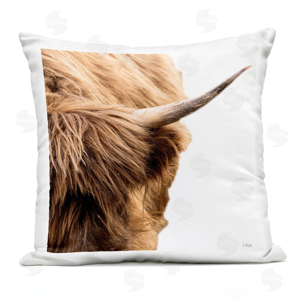 Stupell Industries Donnie Quillen | Detailed Farm Cattle Horn Printed Throw Pillow