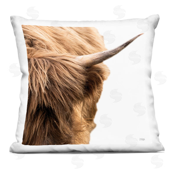 stupell industries Donnie Quillen | Detailed Farm Cattle Horn Printed Throw Pillow