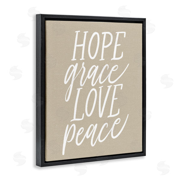 Stupell Industries Doodles.Ink. | Hope Grace Love Peace Grainy Patterned Sign Wall Art