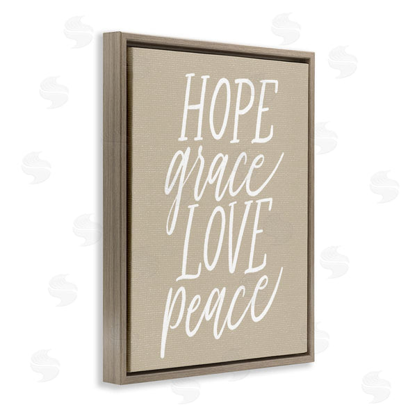 Stupell Industries Doodles.Ink. | Hope Grace Love Peace Grainy Patterned Sign Wall Art