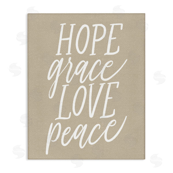 stupell industries Doodles.Ink. | Hope Grace Love Peace Grainy Patterned Sign Wall Art