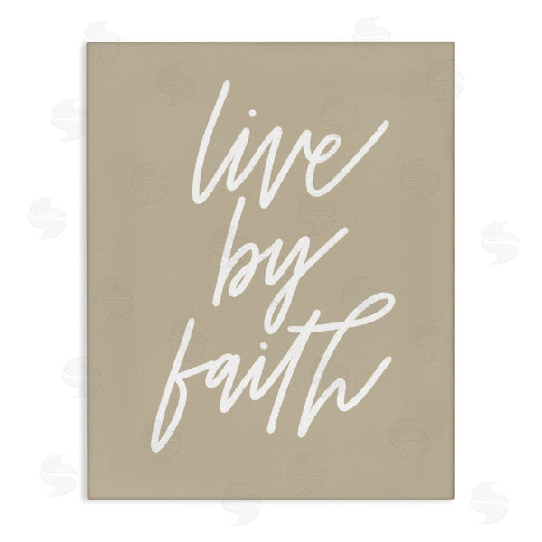 stupell industries Doodles.Ink. | Live By Faith Minimalistic Religious Novelty Calligraphy Sign Wall Art