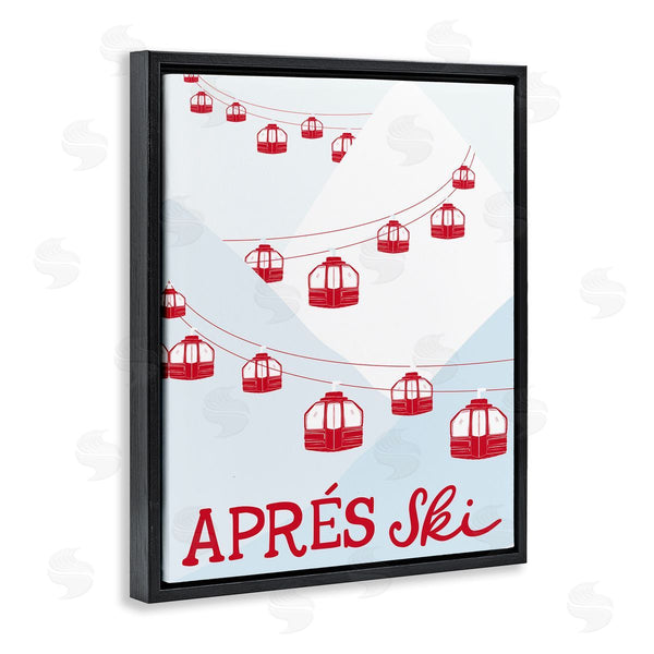 Stupell Industries Doodles.Ink. | Red Winter Ski Lifts