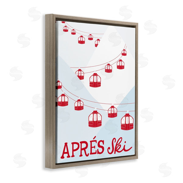 Stupell Industries Doodles.Ink. | Red Winter Ski Lifts