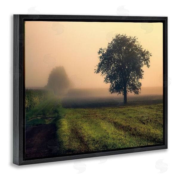Stupell Industries Dora Artemiadi | Misty Morning Sunrise Countryside Tree Field Wall Art