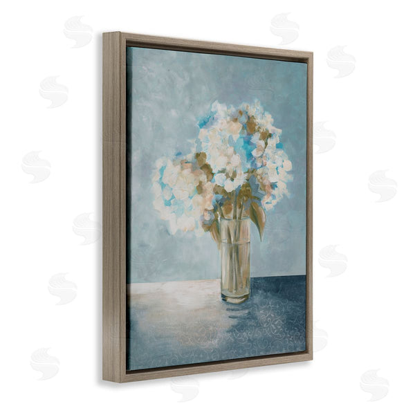 Stupell Industries Doris Charest | Mystic Blue Hydrangea Flowers Sunlight Haze Painting Wall Art