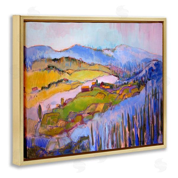 Stupell Industries Dorothy Fagan | Abstract Town Between Mountains