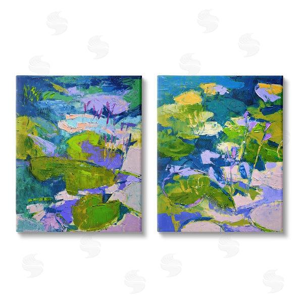 stupell industries Dorothy Fagan | Floating Lotus Blossom Pond Wall Art
