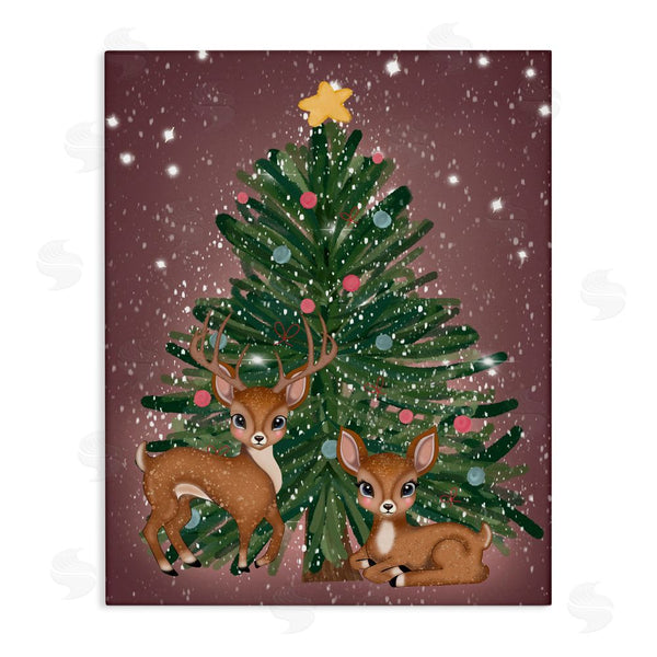 stupell industries Drew McInerney | Christmas Tree Fun Deer