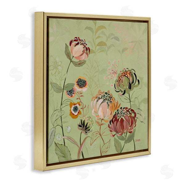 Stupell Industries Dusza | Curled Chrysanthemums On Green