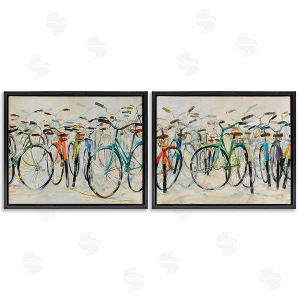 Stupell Industries Dusza | Dynamic Bicycles On Beige Wall Art