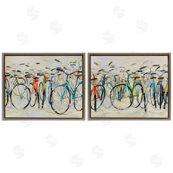 Stupell Industries Dusza | Dynamic Bicycles On Beige Wall Art