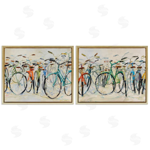 Stupell Industries Dusza | Dynamic Bicycles On Beige Wall Art