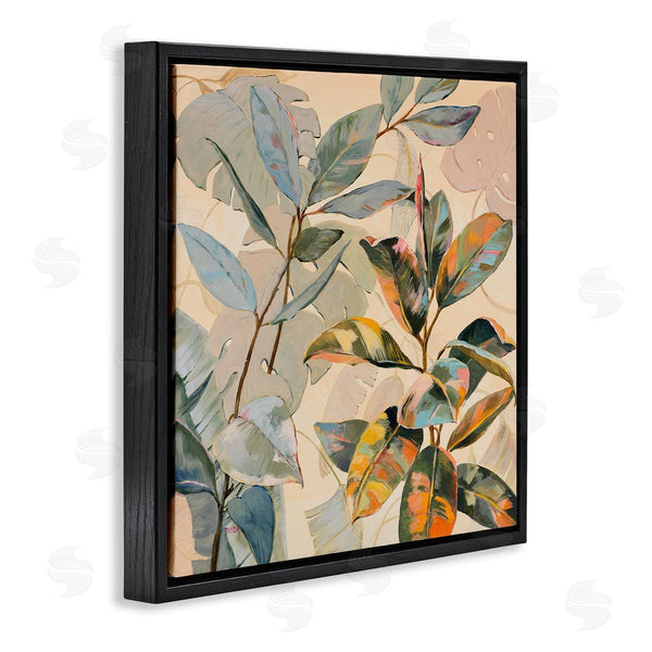 Stupell Industries Dusza | Tropical Leaves Warm Tones