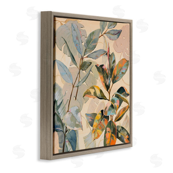 Stupell Industries Dusza | Tropical Leaves Warm Tones