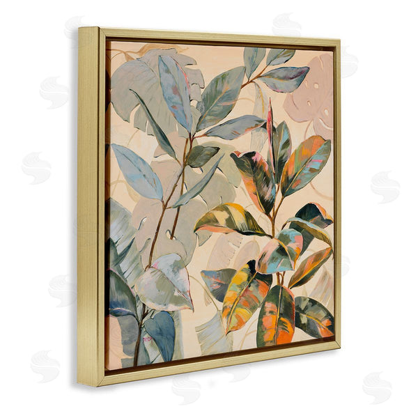 Stupell Industries Dusza | Tropical Leaves Warm Tones