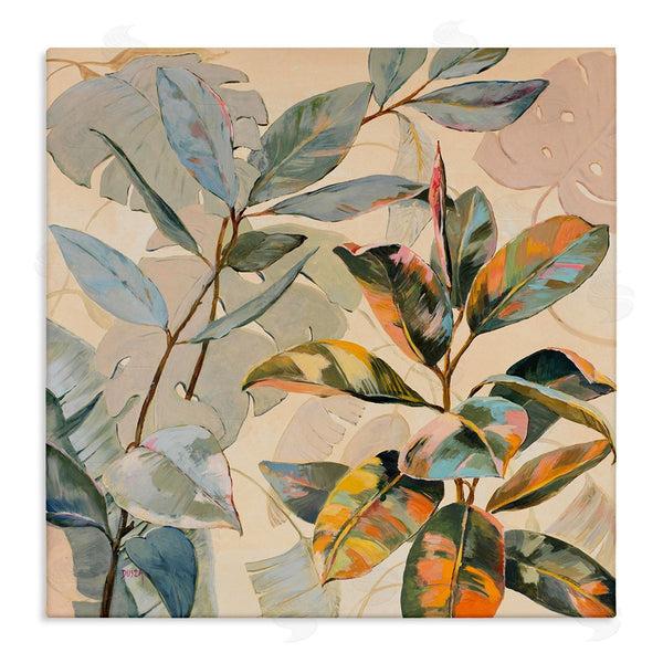 stupell industries Dusza | Tropical Leaves Warm Tones