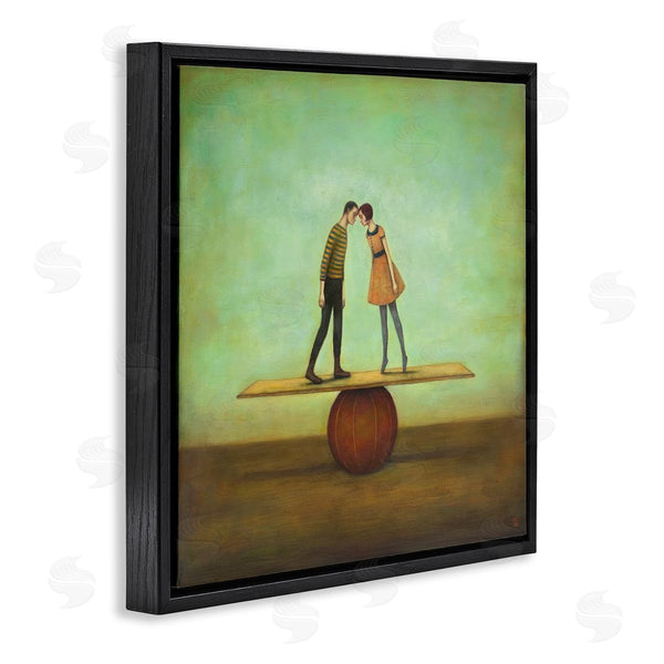 Stupell Industries Duy Huynh | Surreal People Balancing Red Ball Together Painting Wall Art