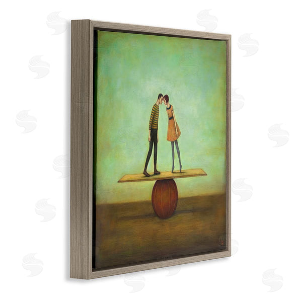 Stupell Industries Duy Huynh | Surreal People Balancing Red Ball Together Painting Wall Art